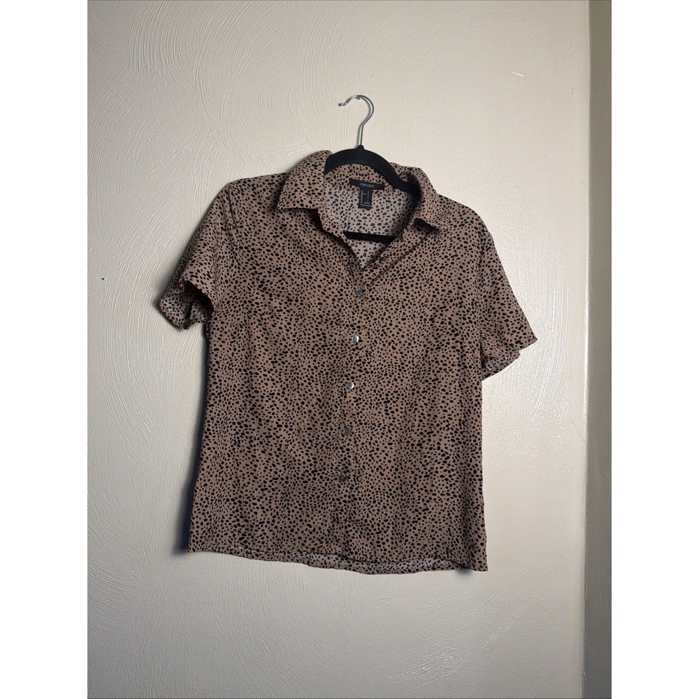 Forever 21 Women's S Animal Print Shirt Edgy Alternative Gothic Dark Academia